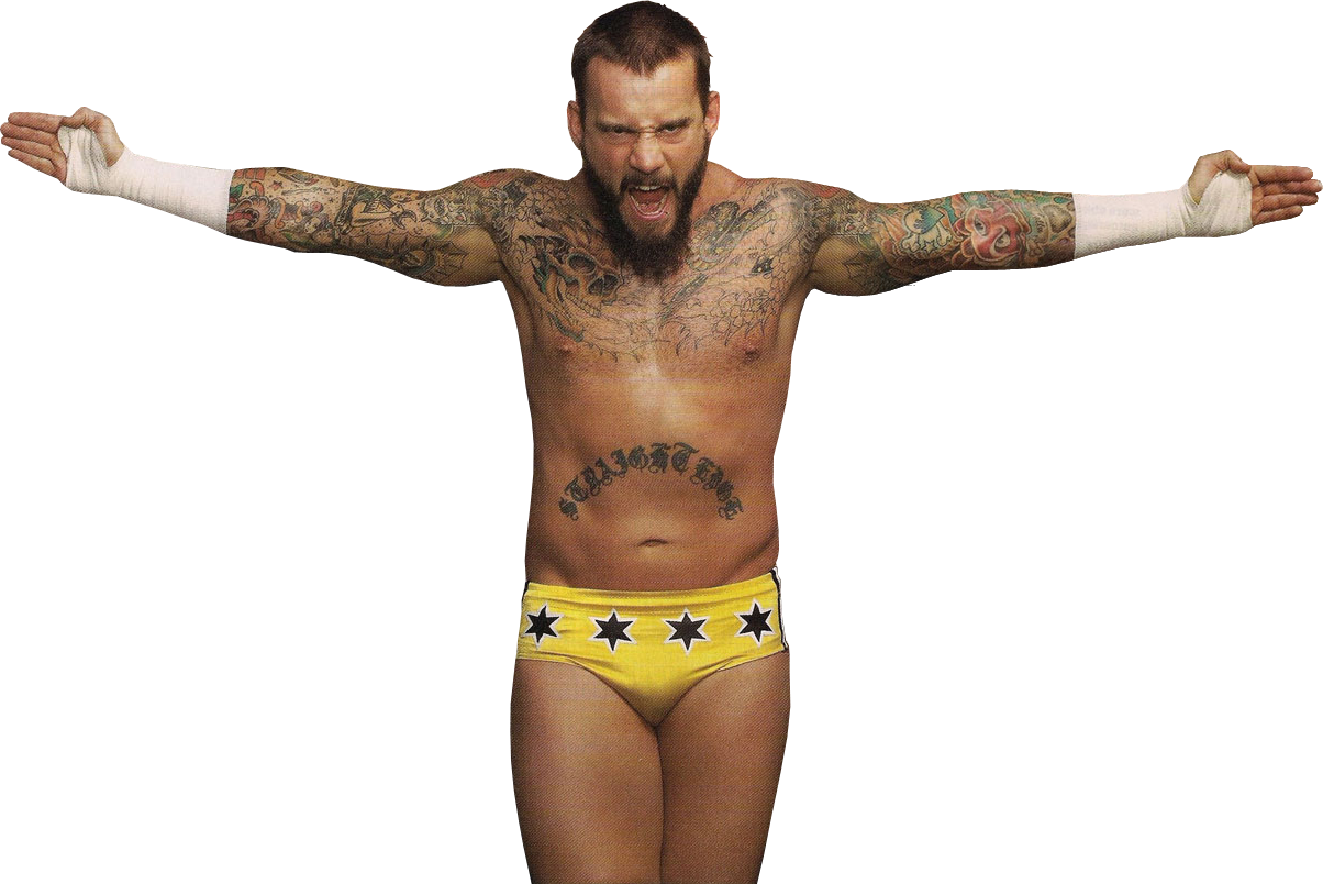 Tattooed Wrestler Stance PNG