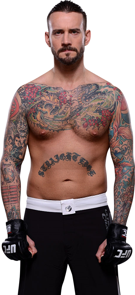 Tattooed_ Fighter_ Pose PNG