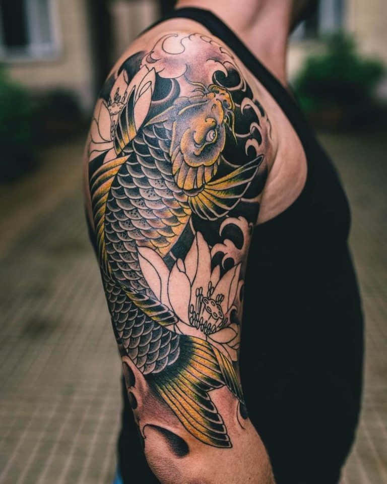 Tattoos Koi Fish In Waves Pictures