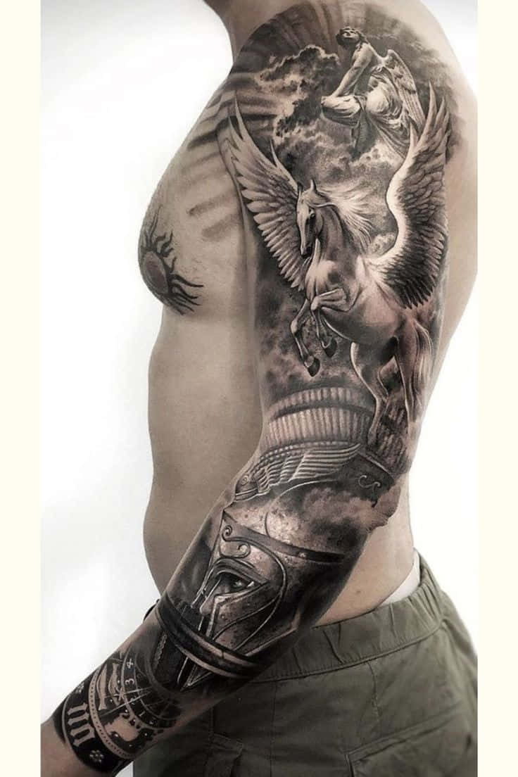 Tatueringarärm Pegasus På Arm Bilder