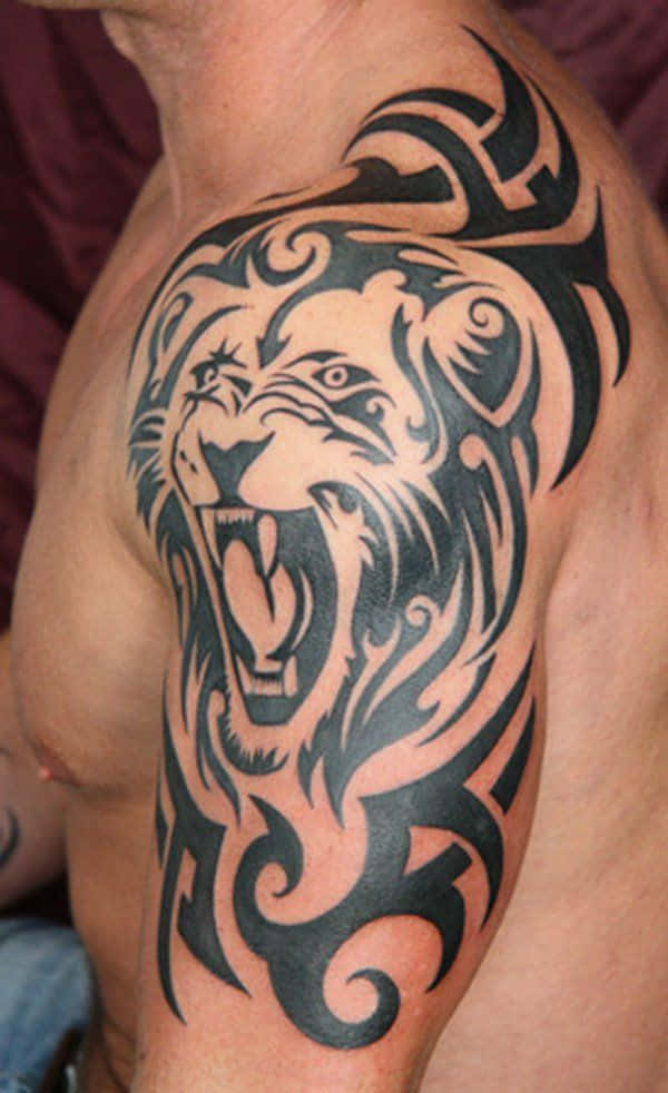 Tatuajesde Tigre Rugiente En Tinta Negra Imágenes.