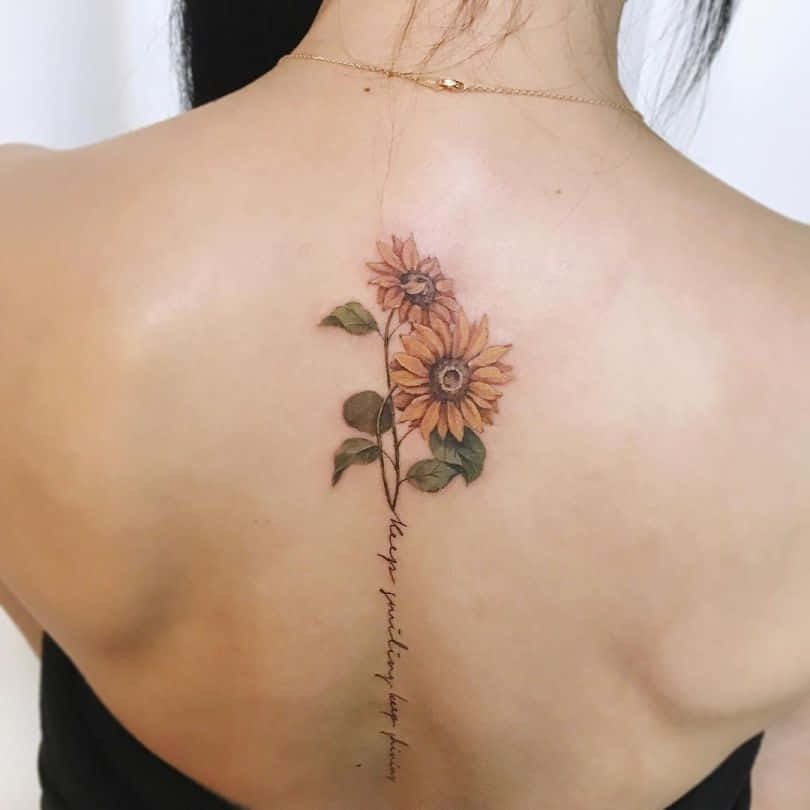 Tattoos Sunflower On Back Pictures