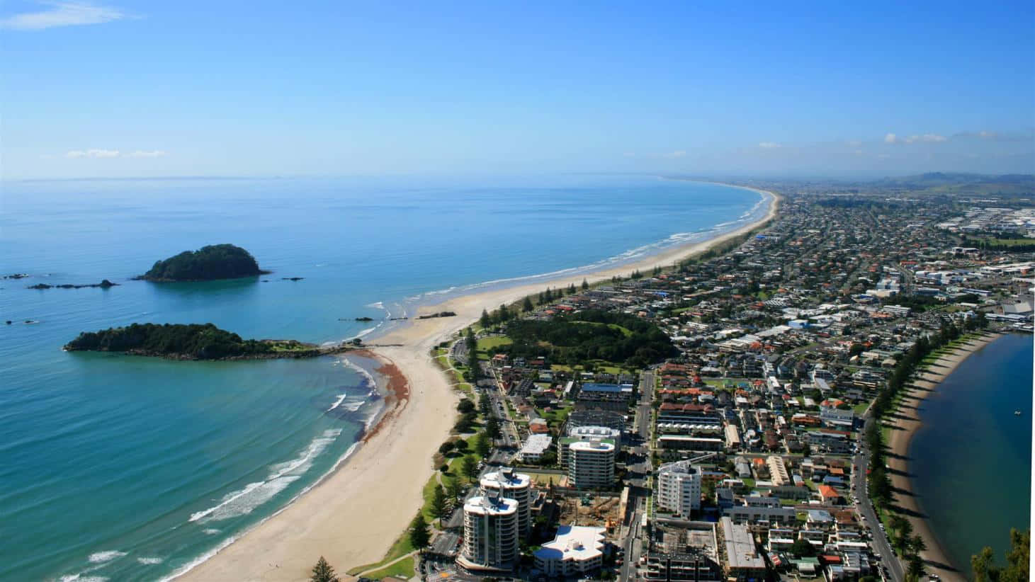 Tauranga Coastal Aerial View New Zealand Wallpaper