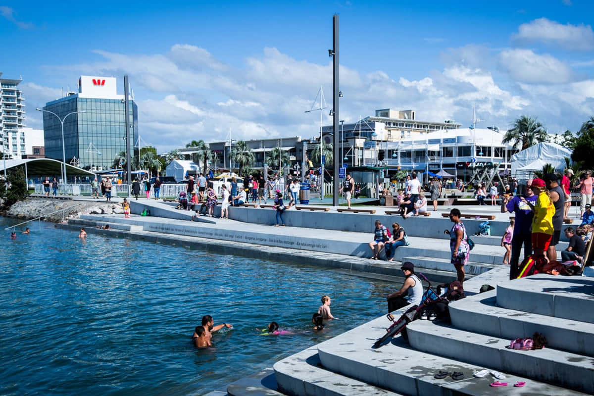 Tauranga Waterfront Activity New Zealand Wallpaper
