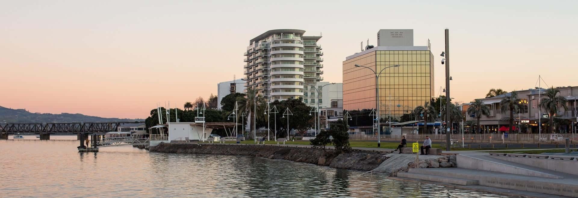 Tauranga Waterfront Dusk Panorama Wallpaper