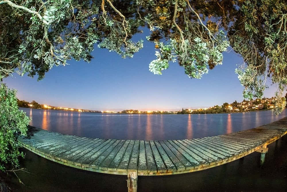 Tauranga Waterfront Night View Wallpaper