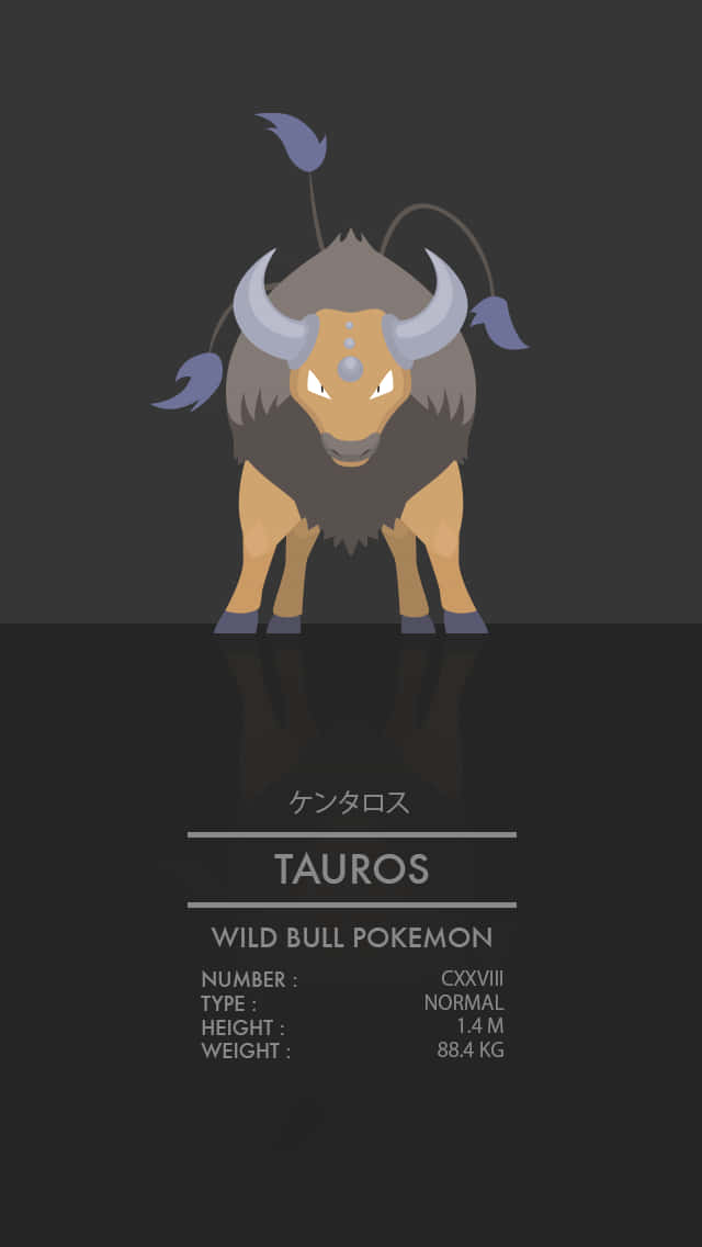 Tauros With Stats Wallpaper