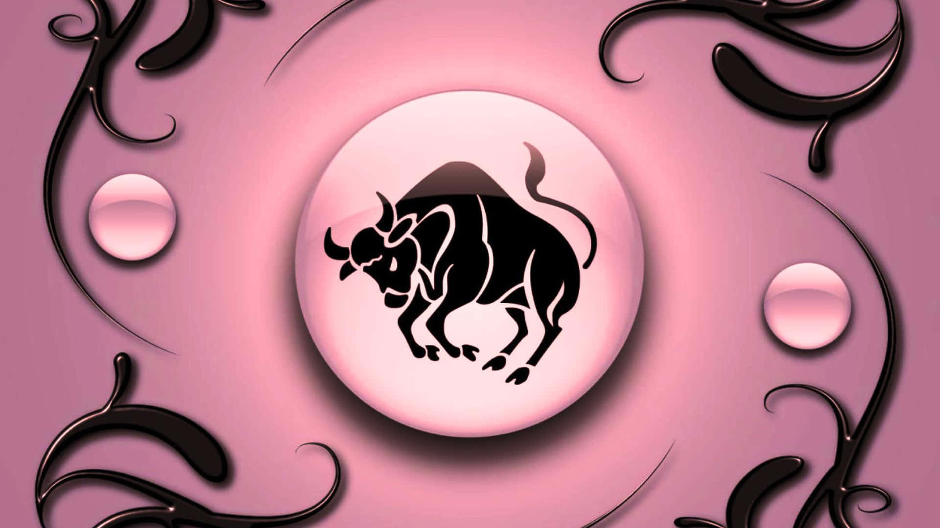 A Taurus symbol with a creative and colorful design