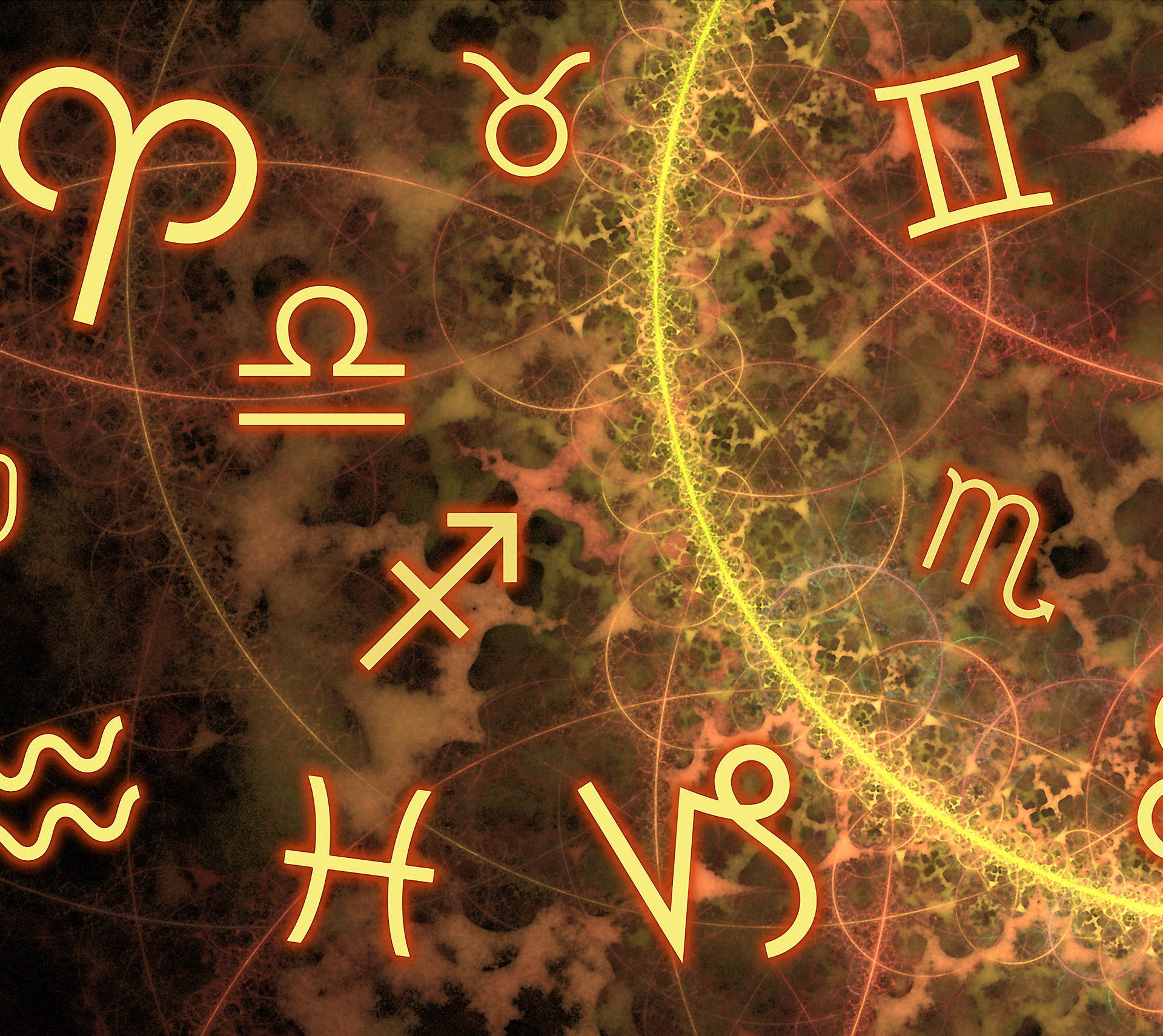Simboli Astrologici Del Toro Sfondo