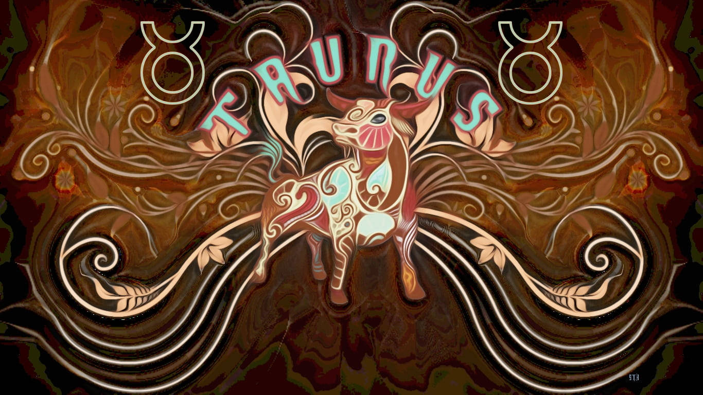 Taurus Tyren mesomellemamerikansk mandala Wallpaper