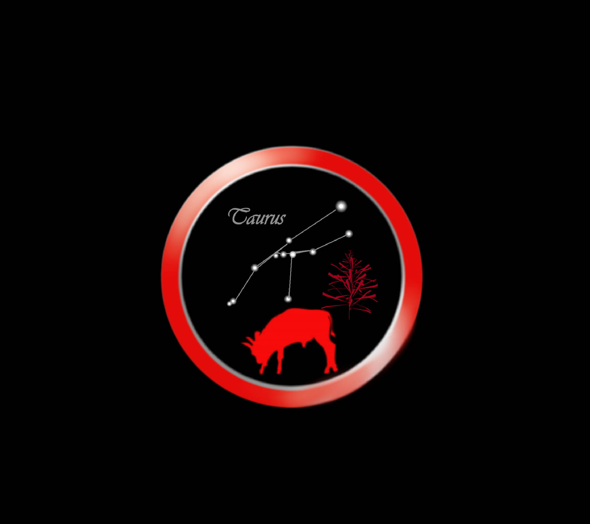 Taurus Circle Bull Constellation Wallpaper