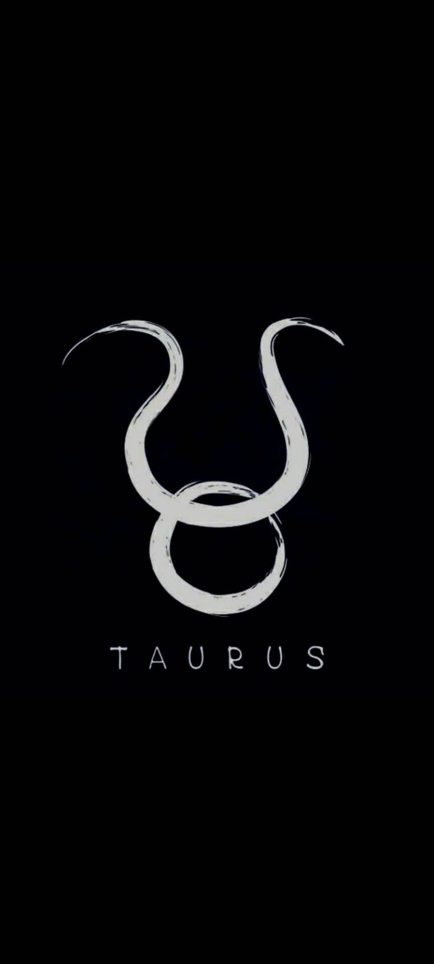 Taurus Gray Symbol Brush Wallpaper