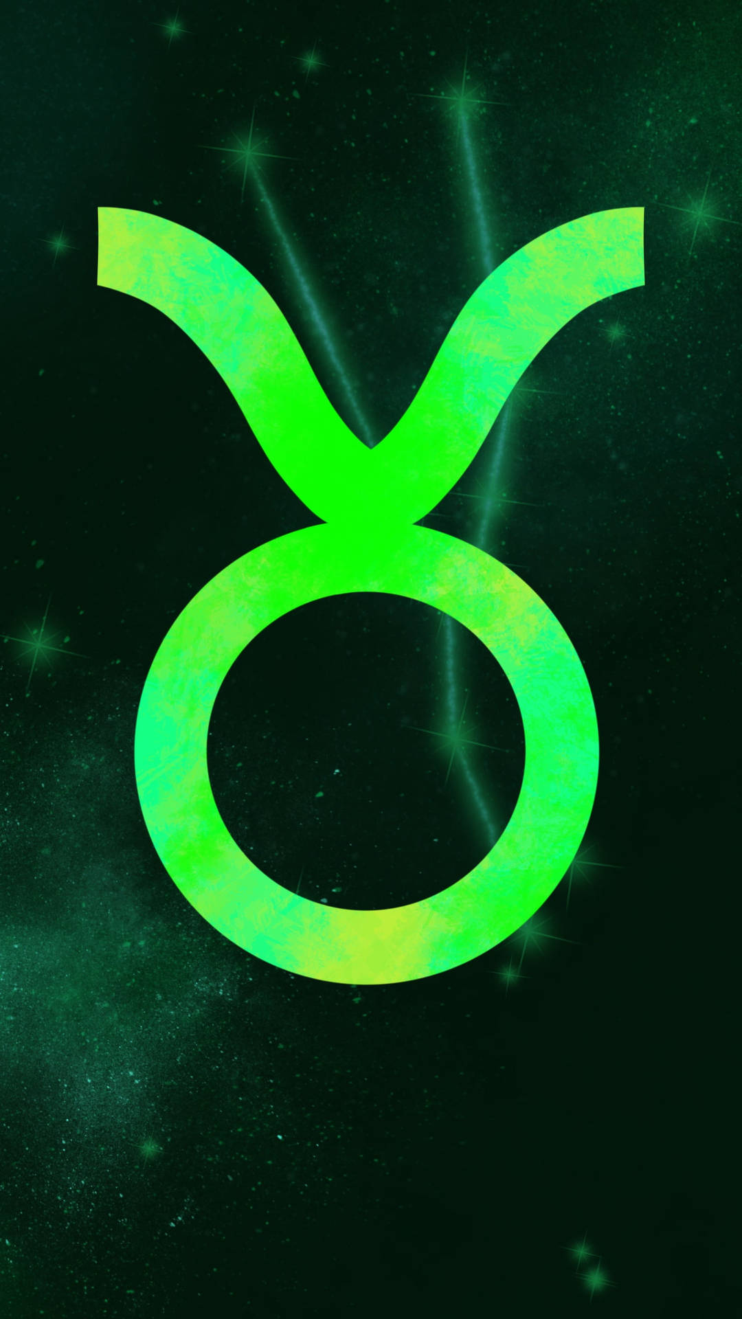 Taurusgrön Symbol. Wallpaper