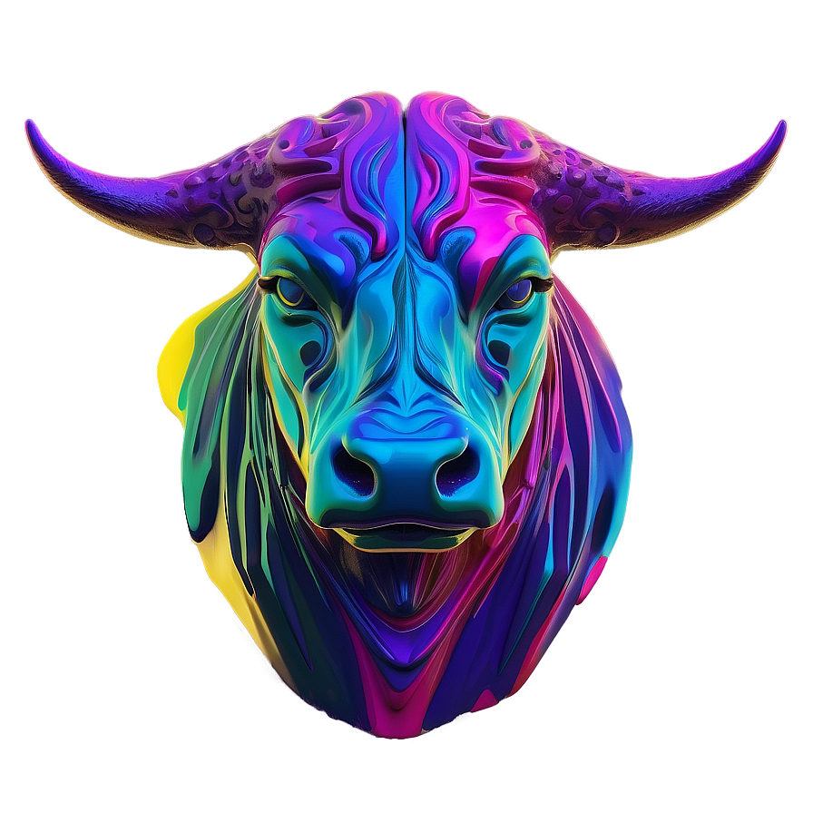 Taurus In Abstract Colors Png Fjs PNG