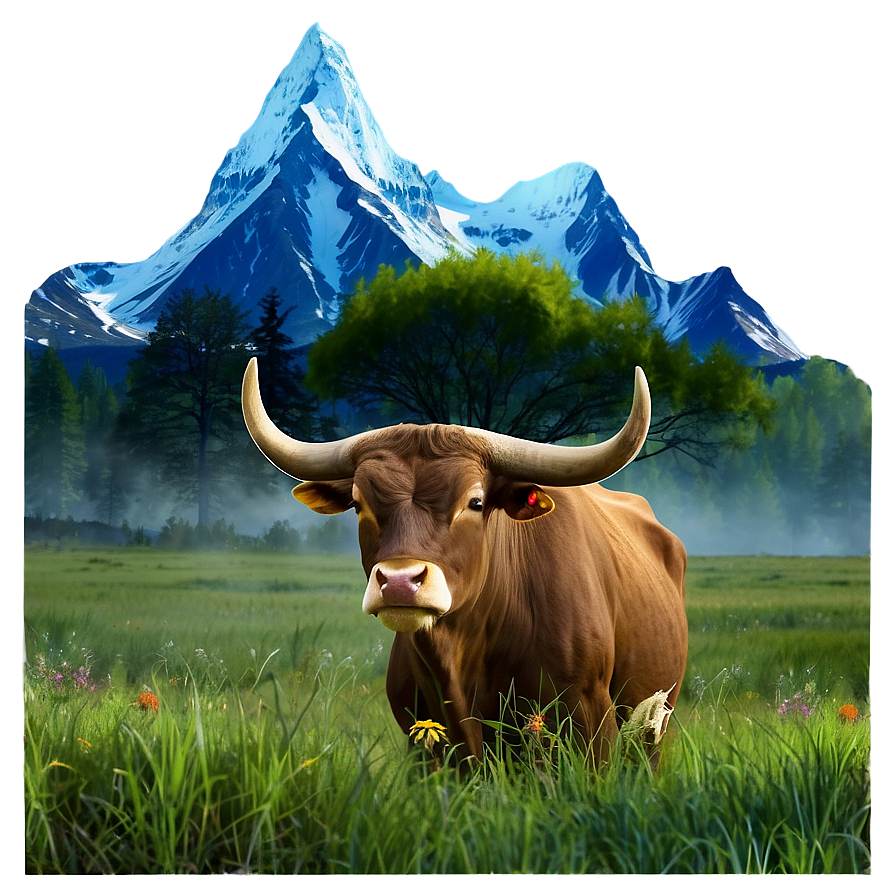 Taurus In Nature Scene Png Ypq PNG