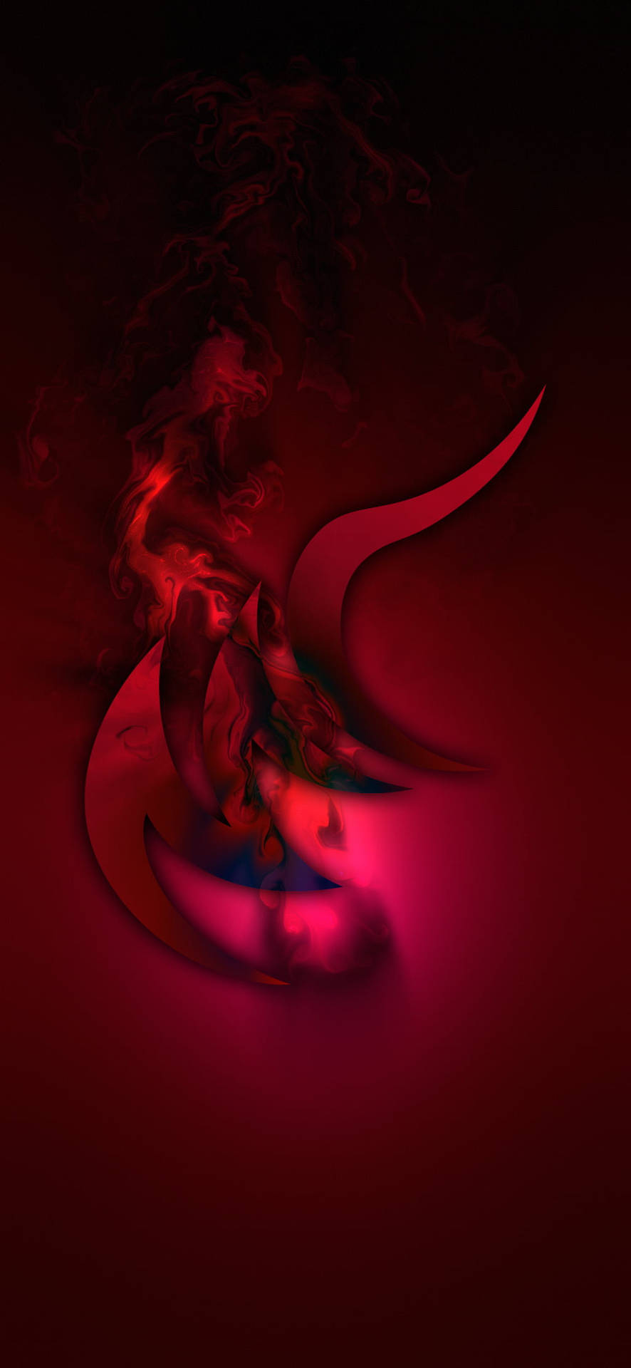 Taurus Red Fluid Smoke Wallpaper