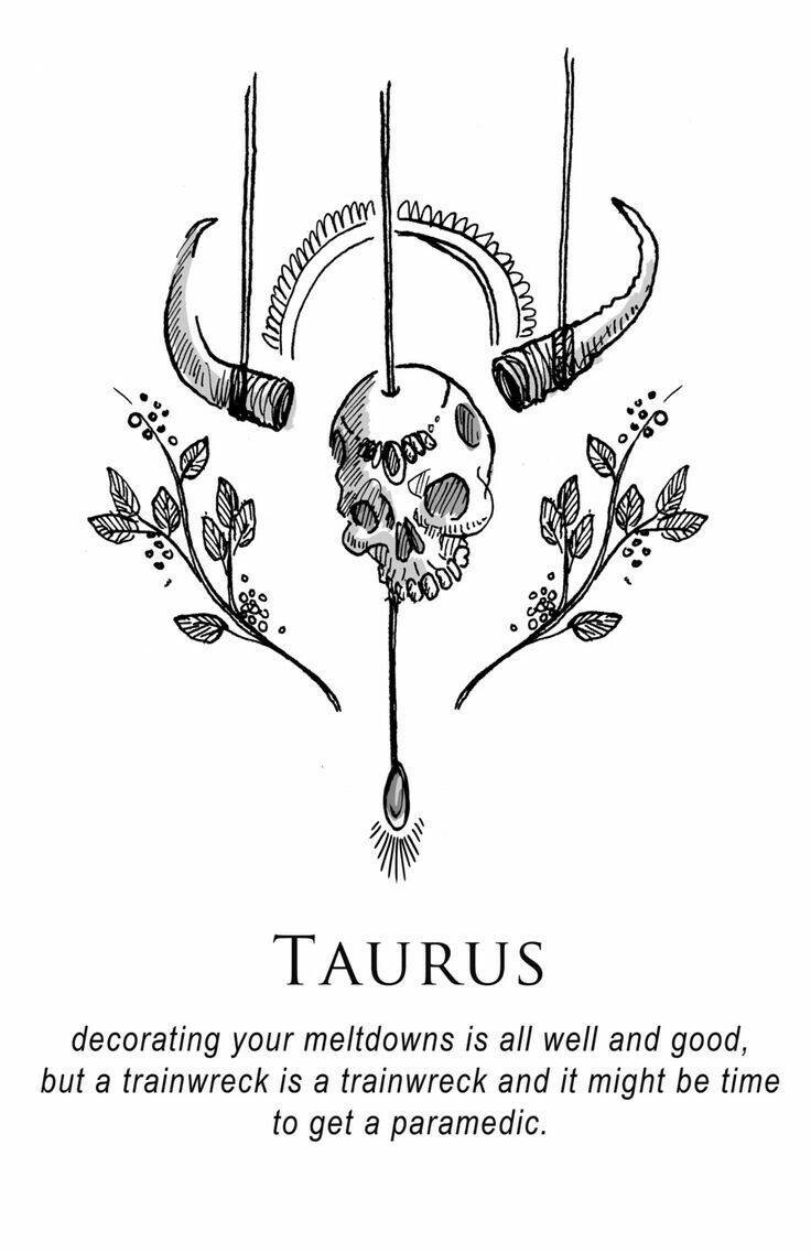 Skull Art Taurus: Levende graveringer af et udtrykkende kranium. Wallpaper