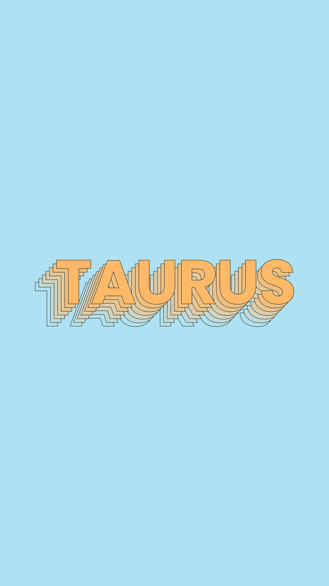 Tauruspalavra Fundo Azul Papel de Parede