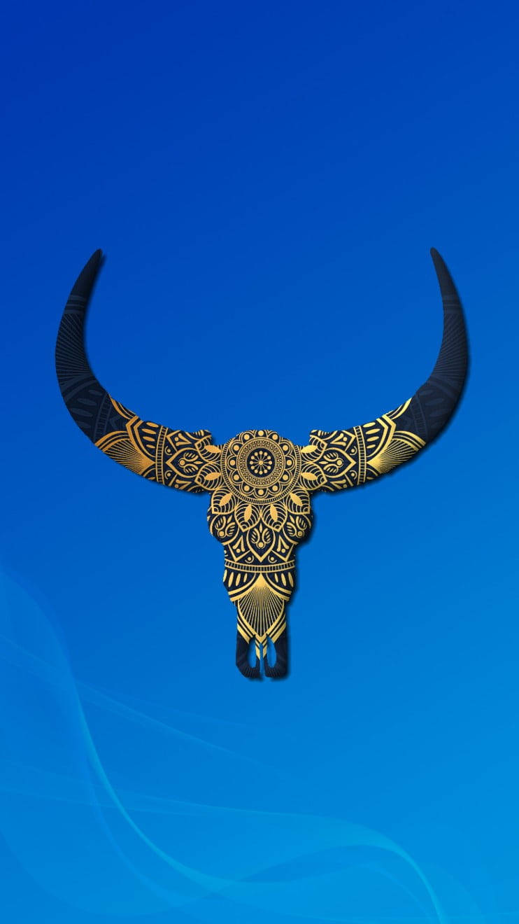 Taurus Zodiac Bull Skull Wallpaper