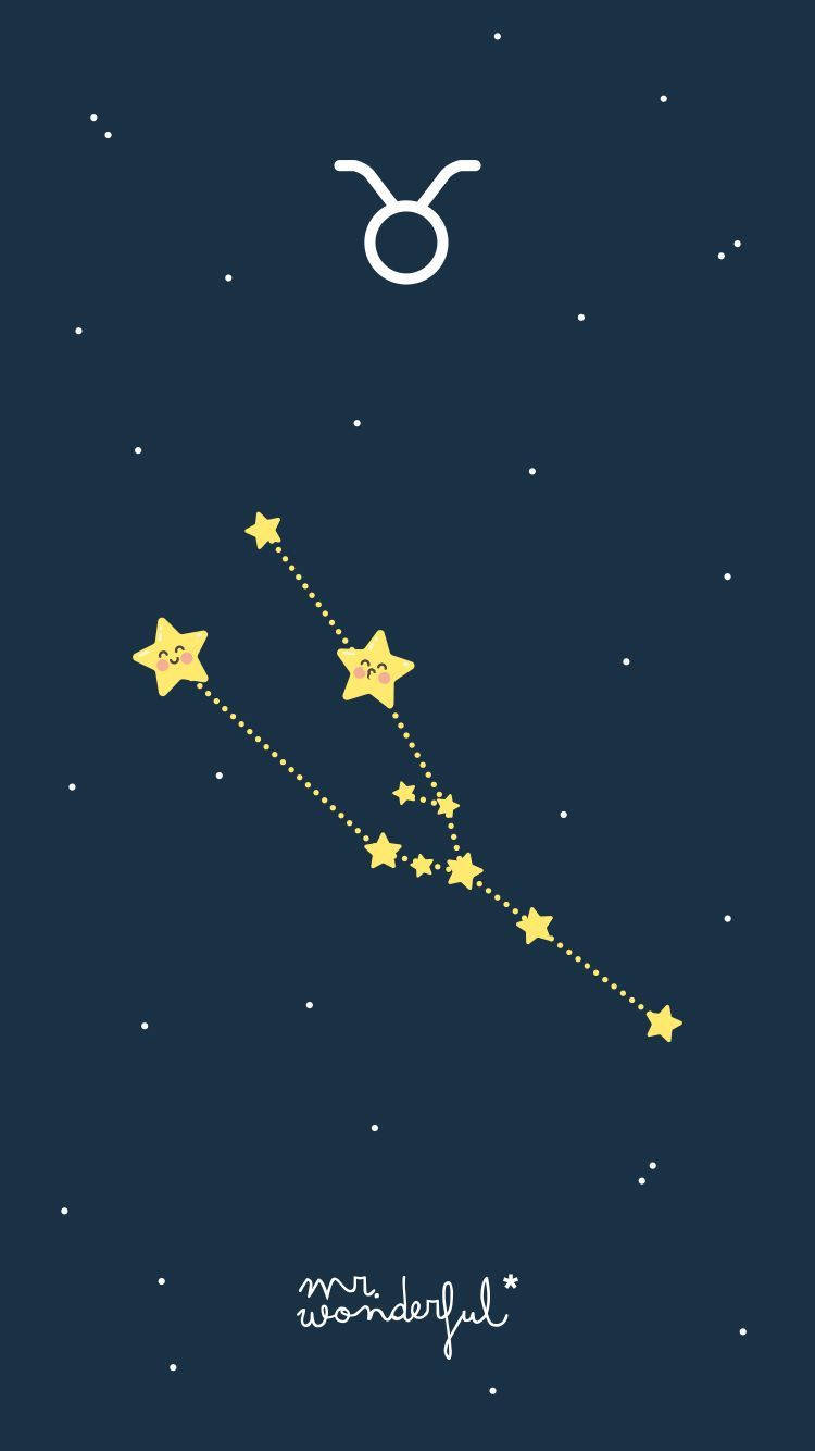 Taurus Zodiac Cute Constellation Wallpaper
