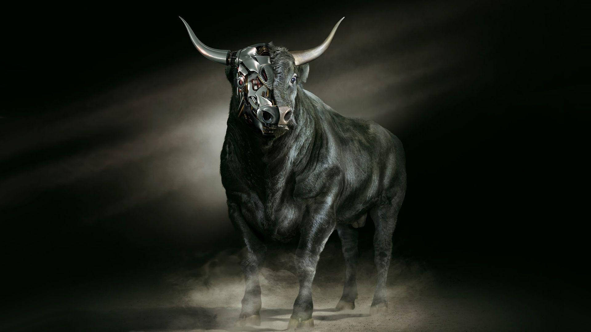 Taurus Zodiac Cyborg Bull Wallpaper