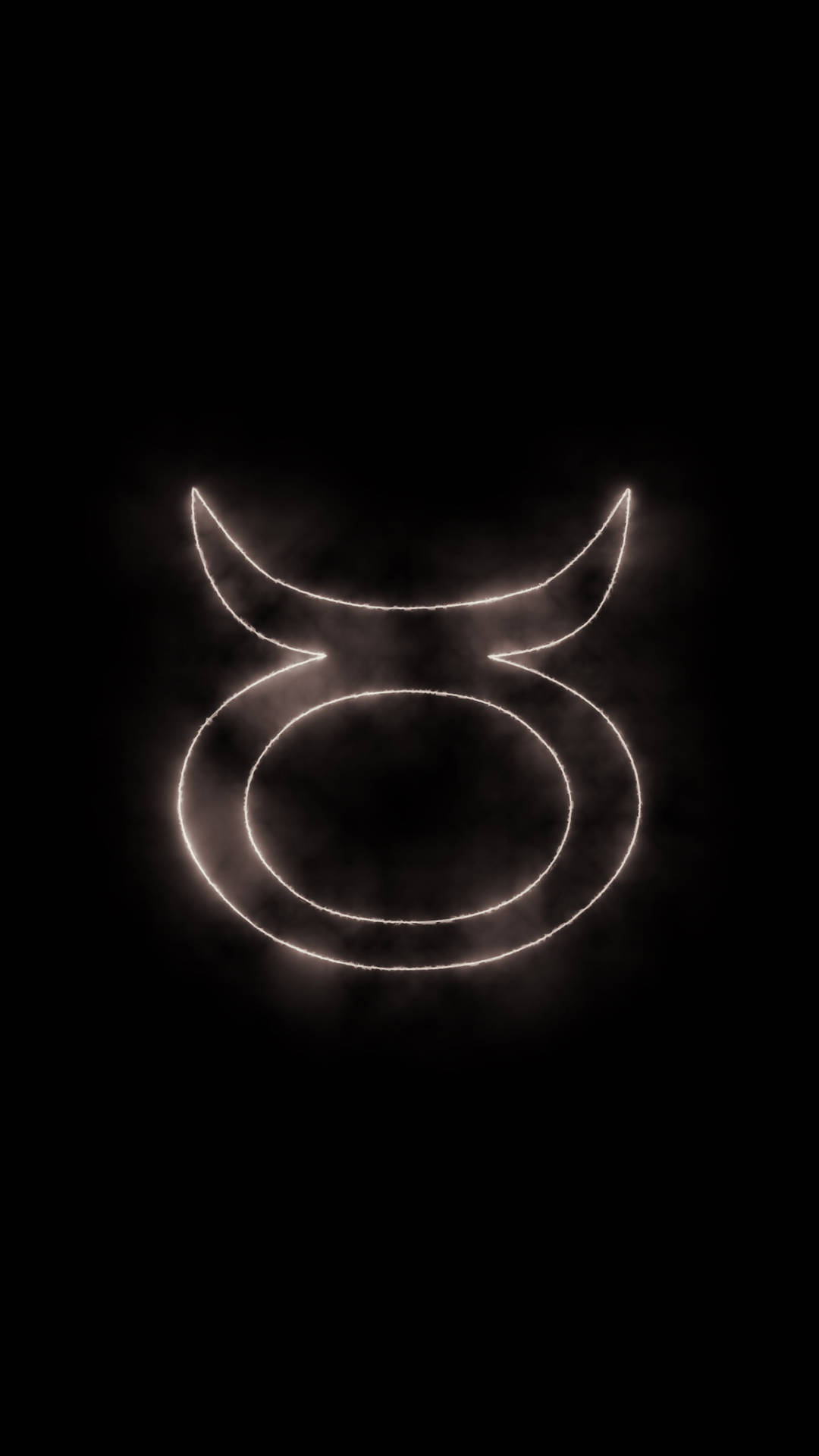 Taurus Zodiac Glowing Symbol Wallpaper