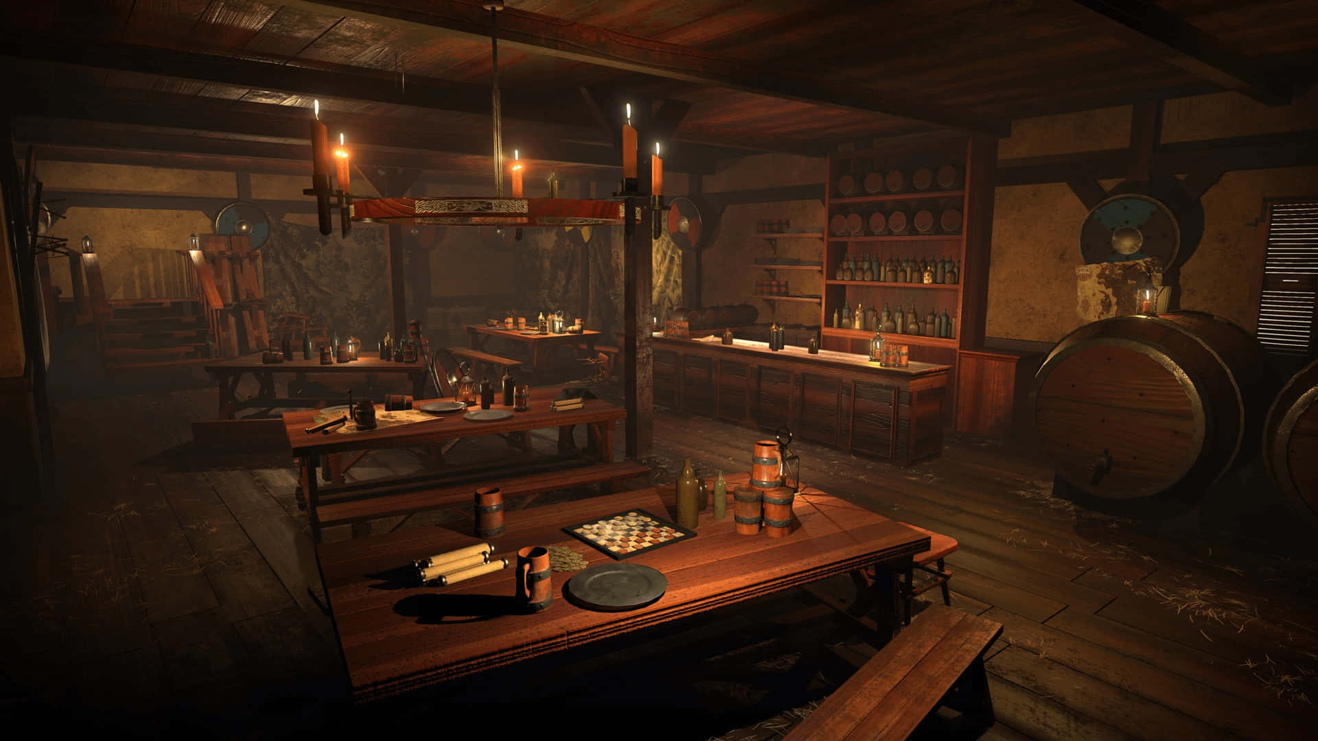 Enjoying a cozy evening inside a warm and welcoming tavern