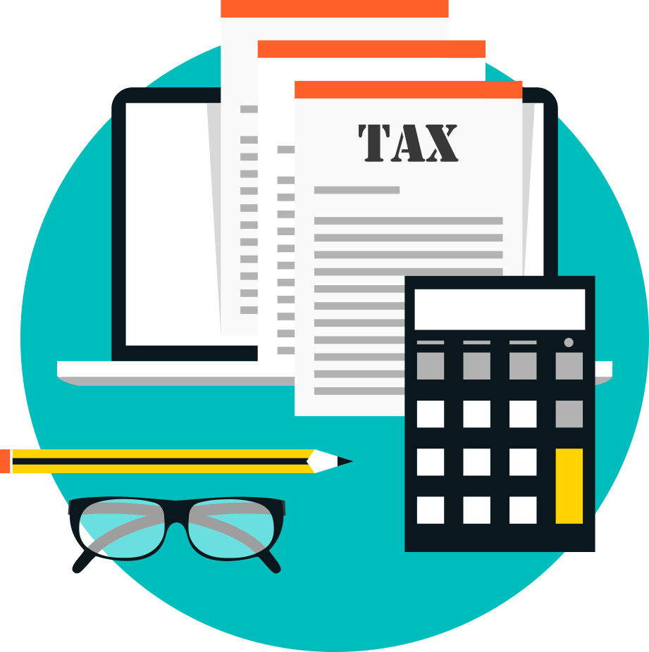 Tax Preparation Flat Design Illustration PNG