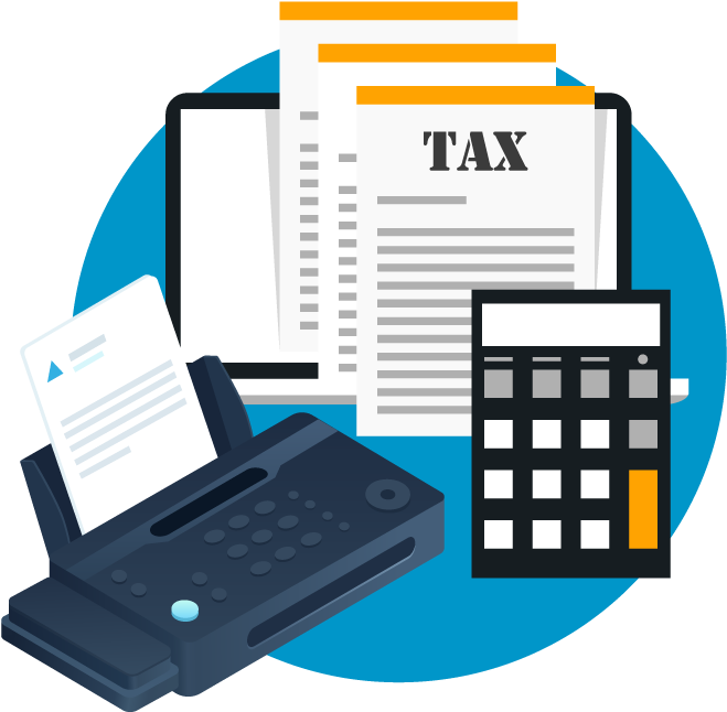 Download Tax Preparation Tools Vector Illustration | Wallpapers.com