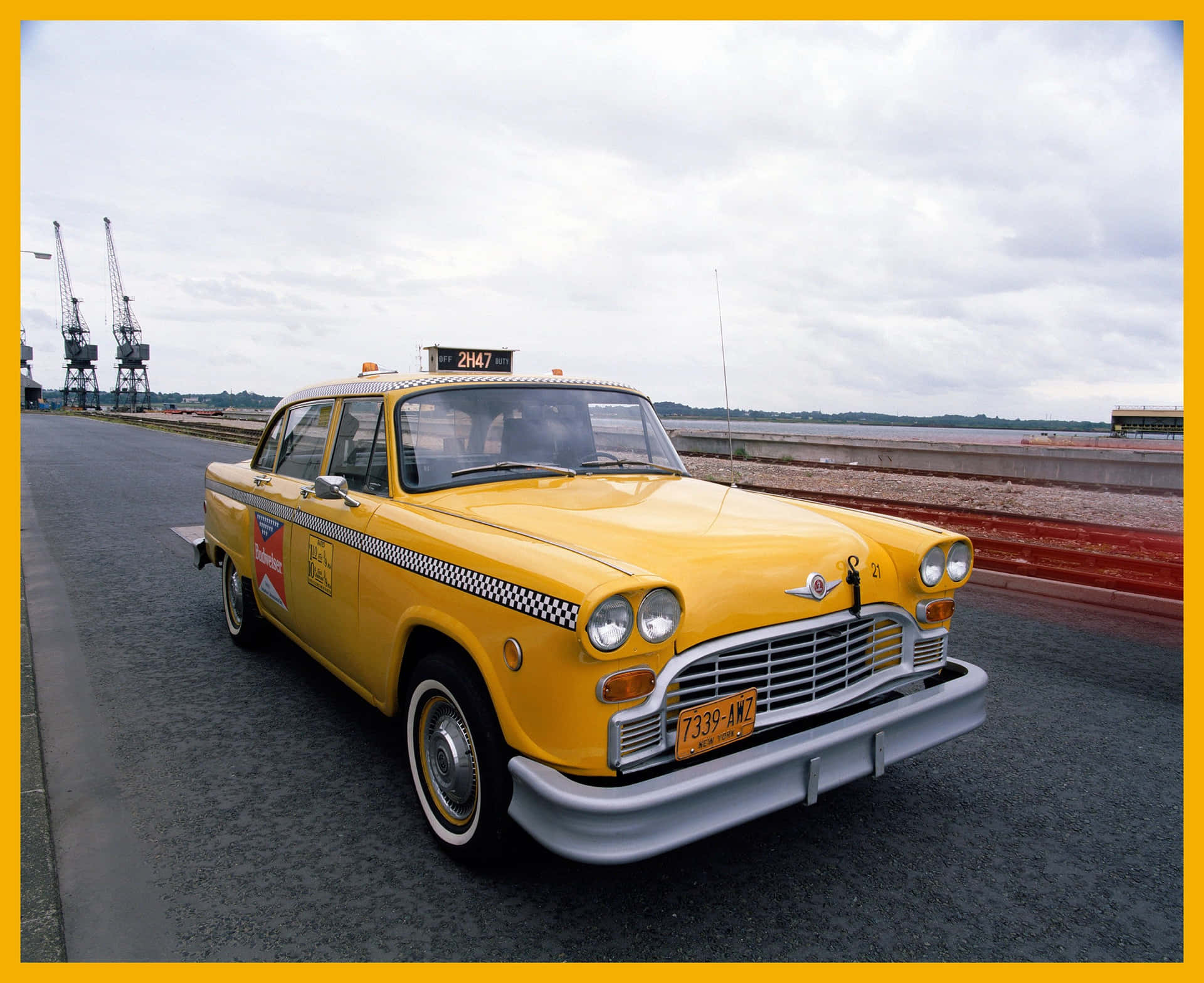Yellow Taxi in Urban Streets