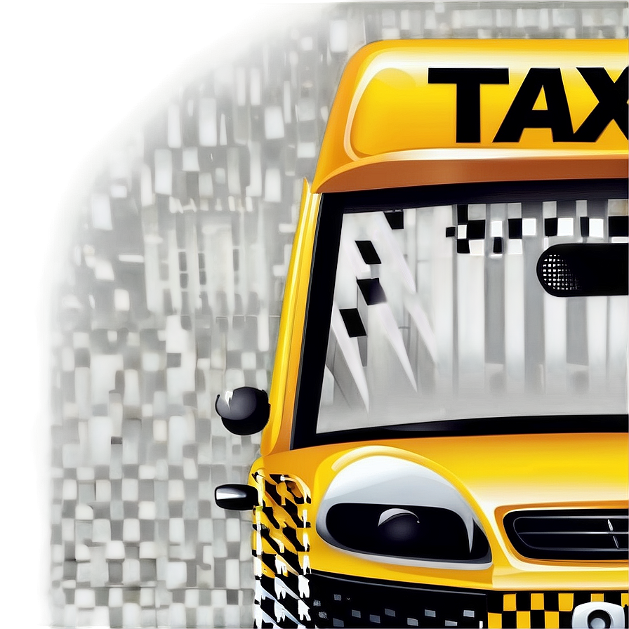 Taxi Car Vector Logo Png 06202024 PNG