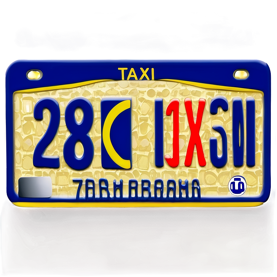 Taxi License Plate Png 05242024 PNG