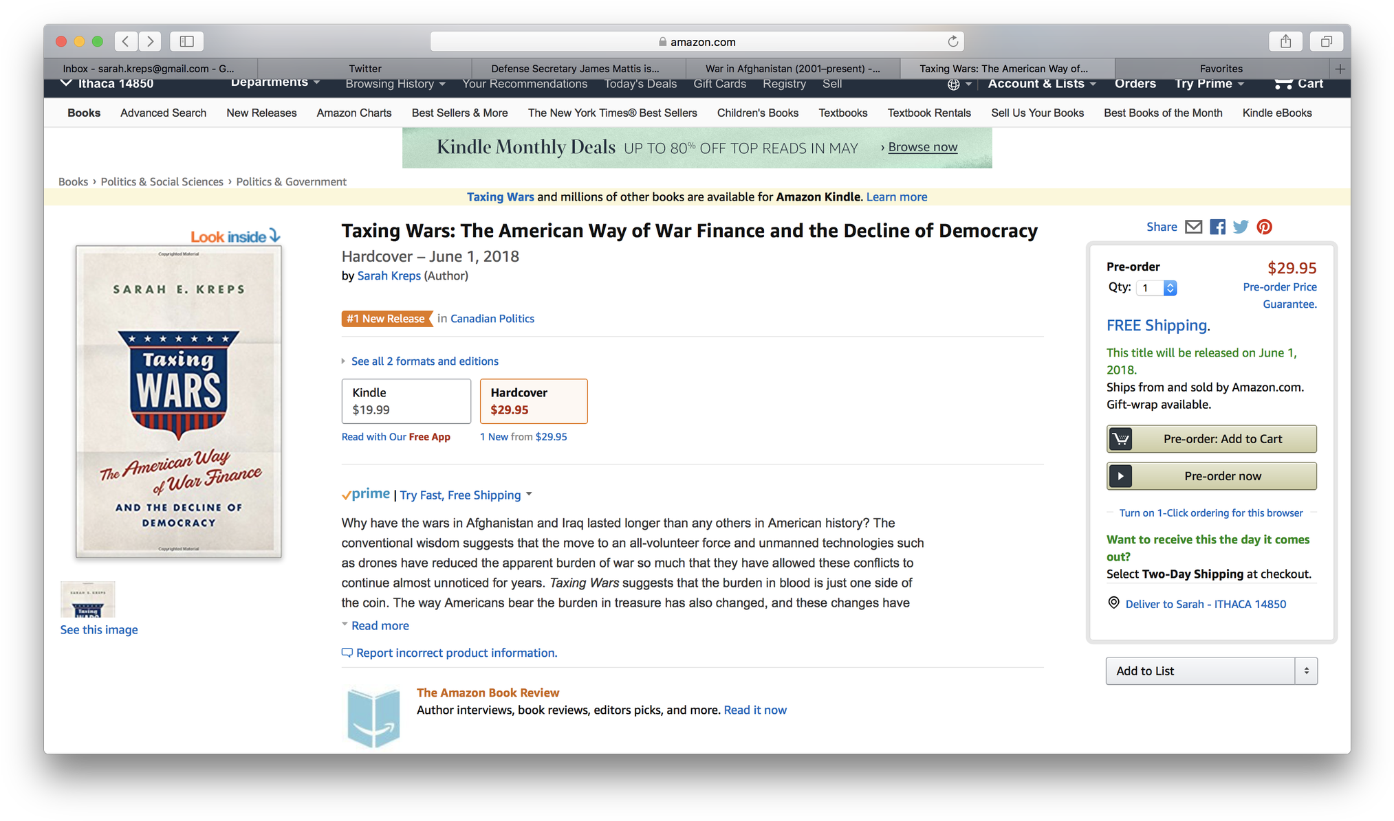 Taxing Wars Book Amazon Listing PNG