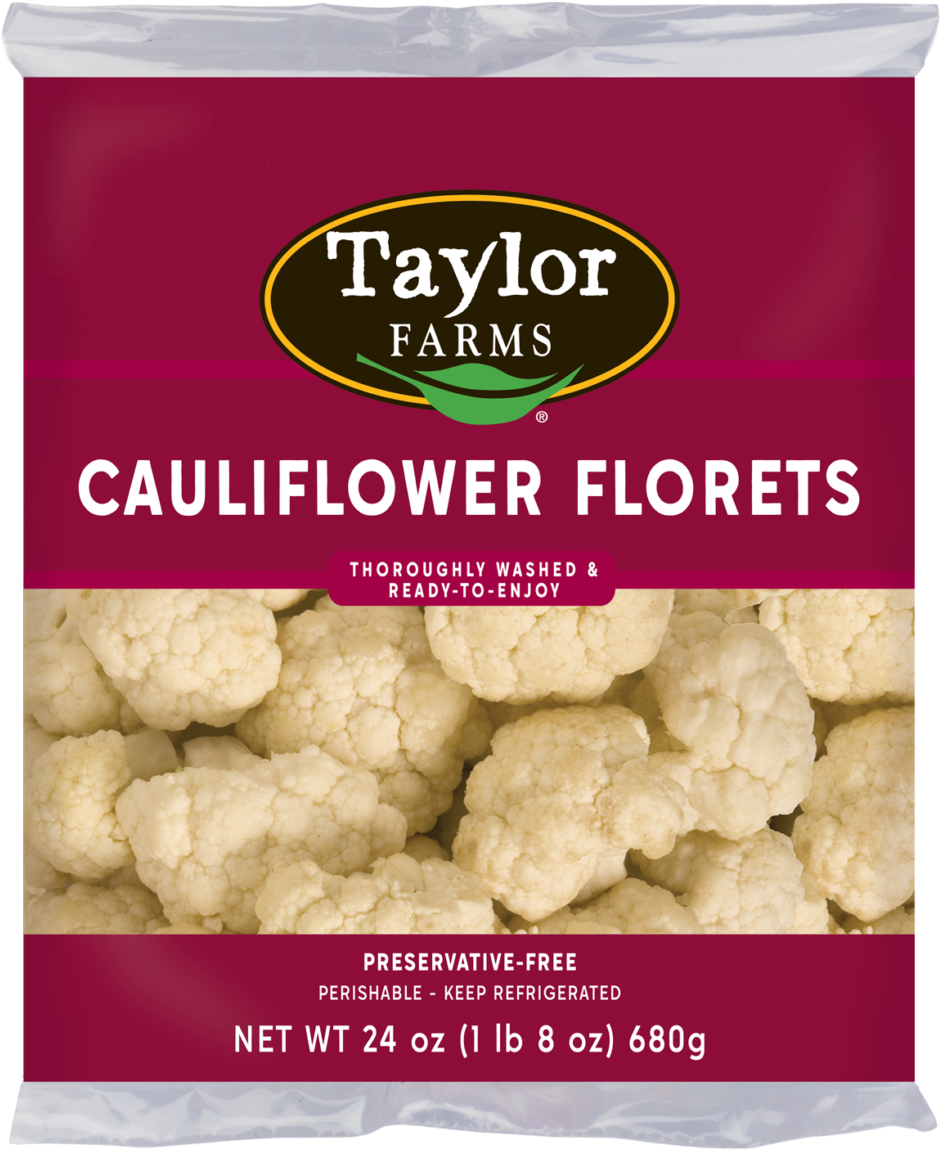 Taylor Farms Cauliflower Florets Package PNG