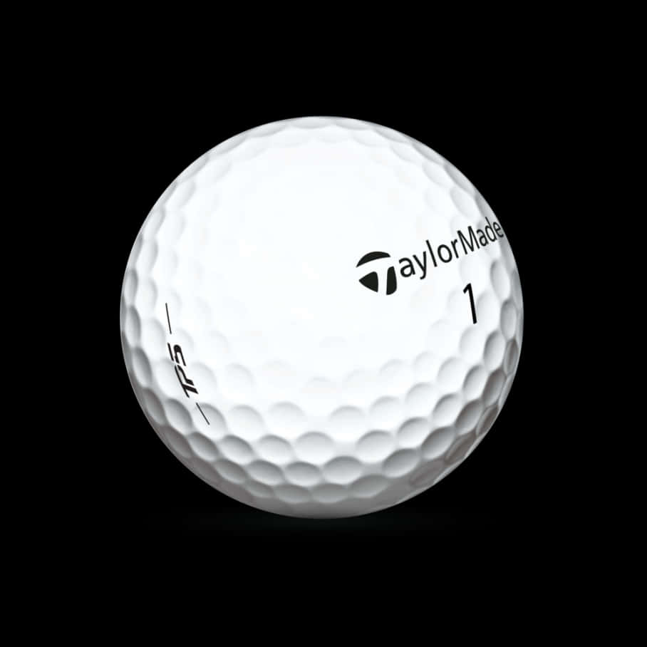 Taylor Made Golf Ball Black Background PNG