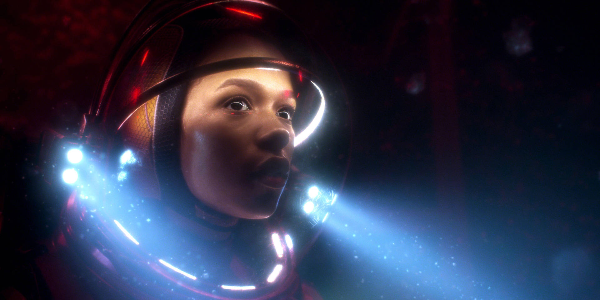 Taylor Russell i Lost In Space tapet Wallpaper