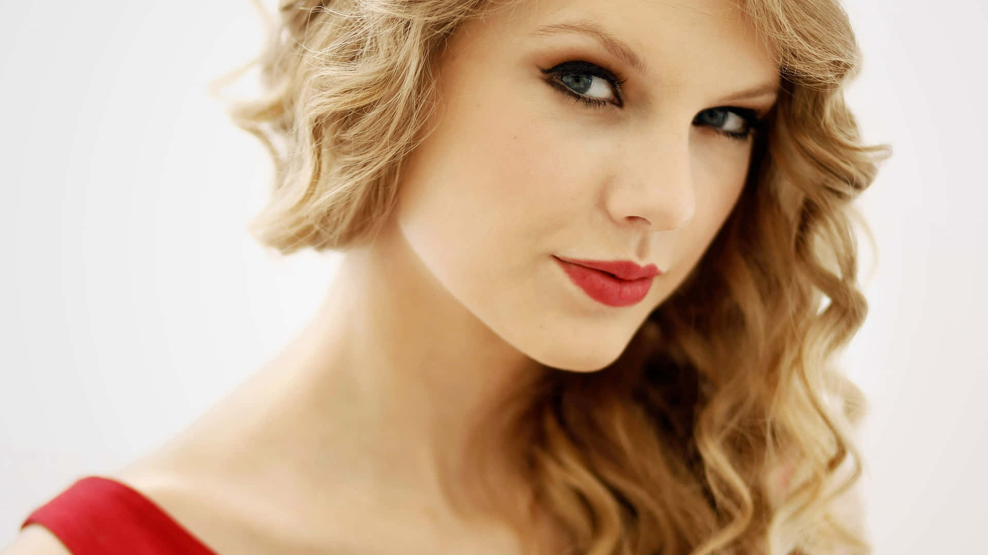 Immaginedi Taylor Swift In Primo Piano Come Sfondo