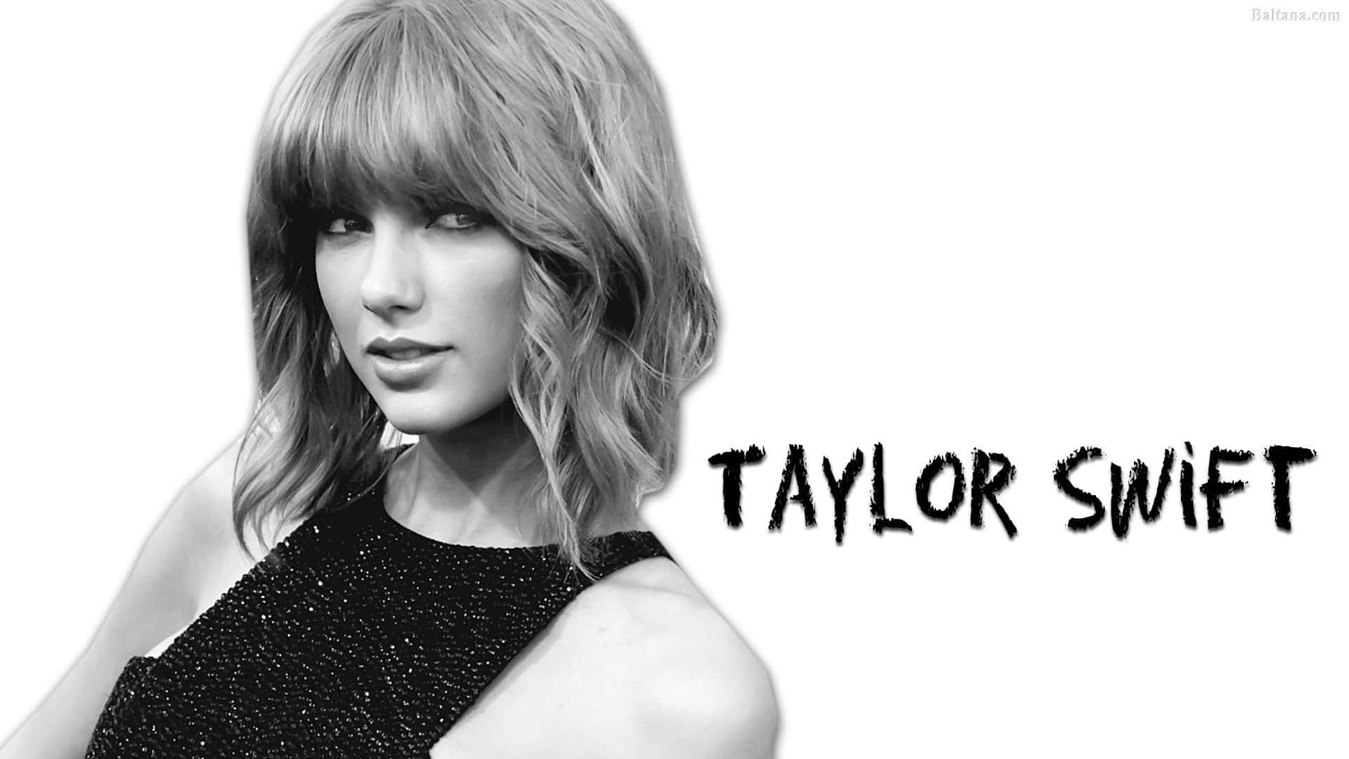 Taylor Swift Blackand White Portrait Wallpaper