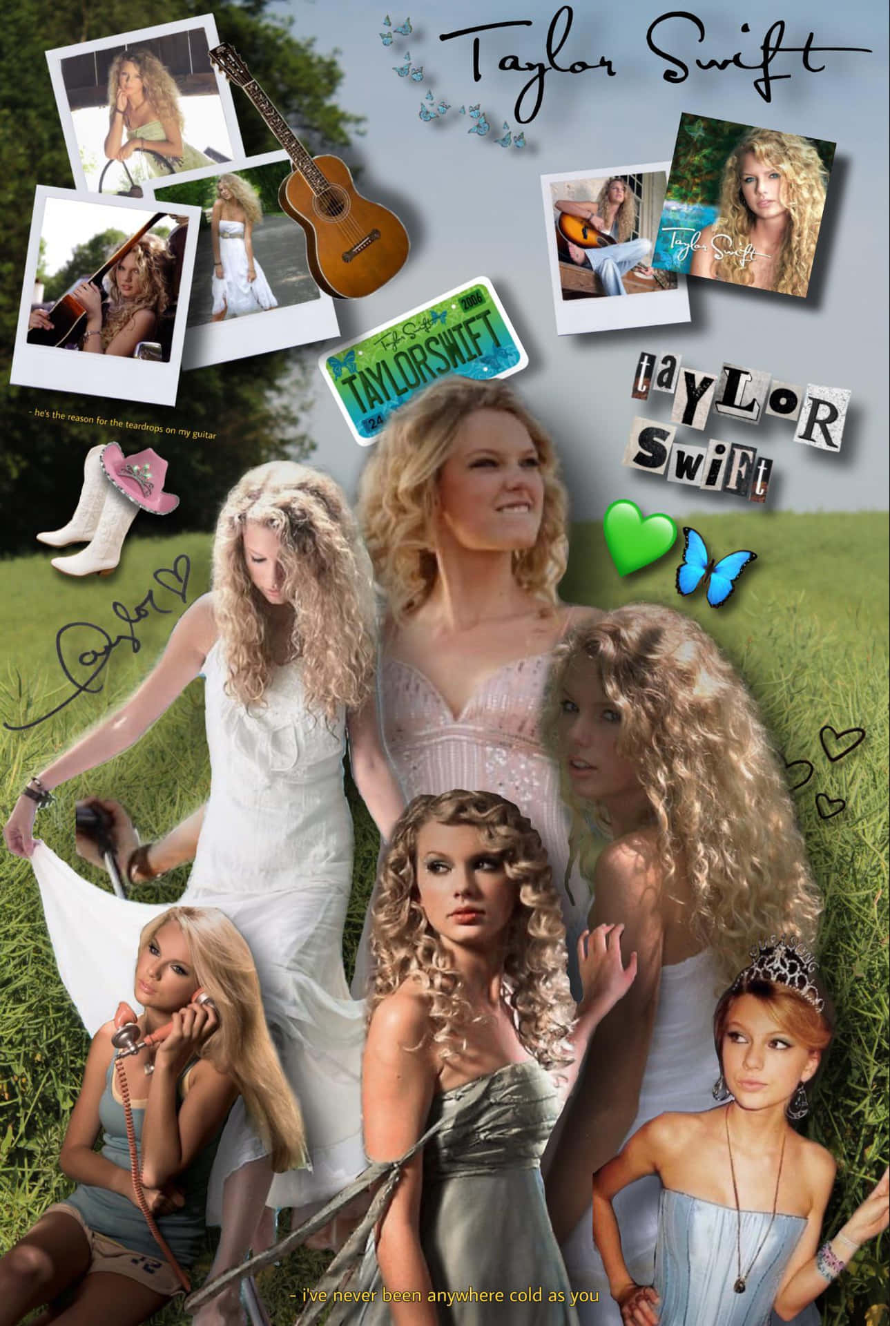 Taylor Swift Collage Aesthetic Wallpaper