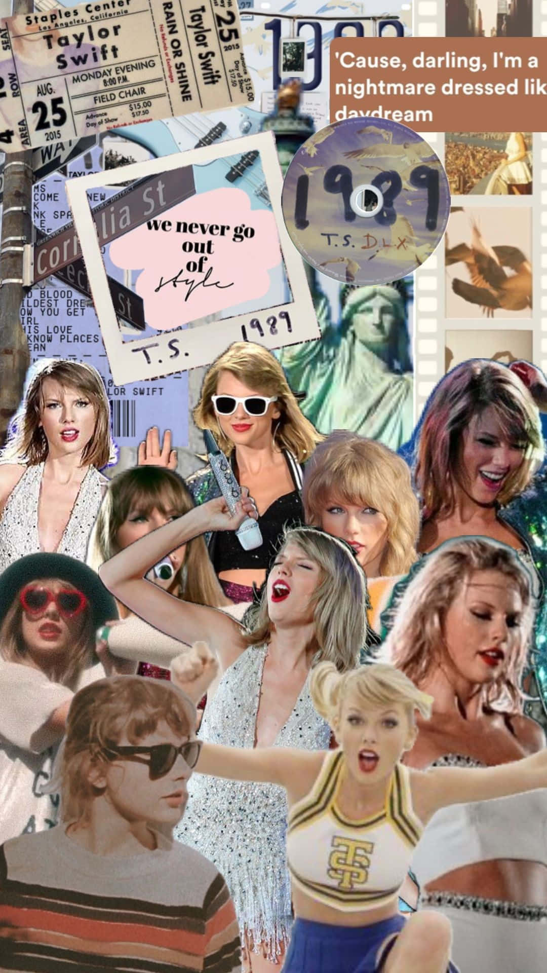Taylor Swift Collage Dreamscape Wallpaper