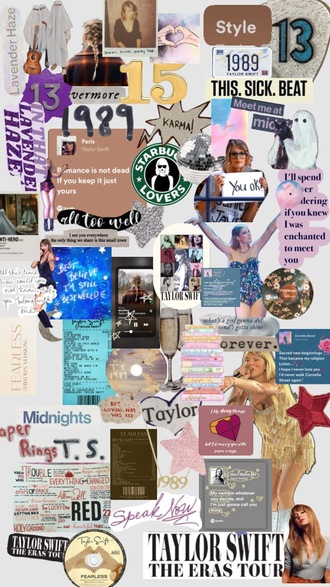 Taylor Swift Eras Collage Wallpaper