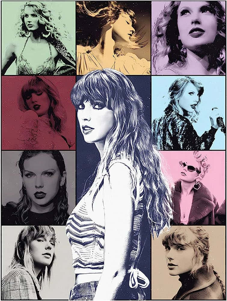 Taylor Swift Eras Collage Bakgrunnsbildet