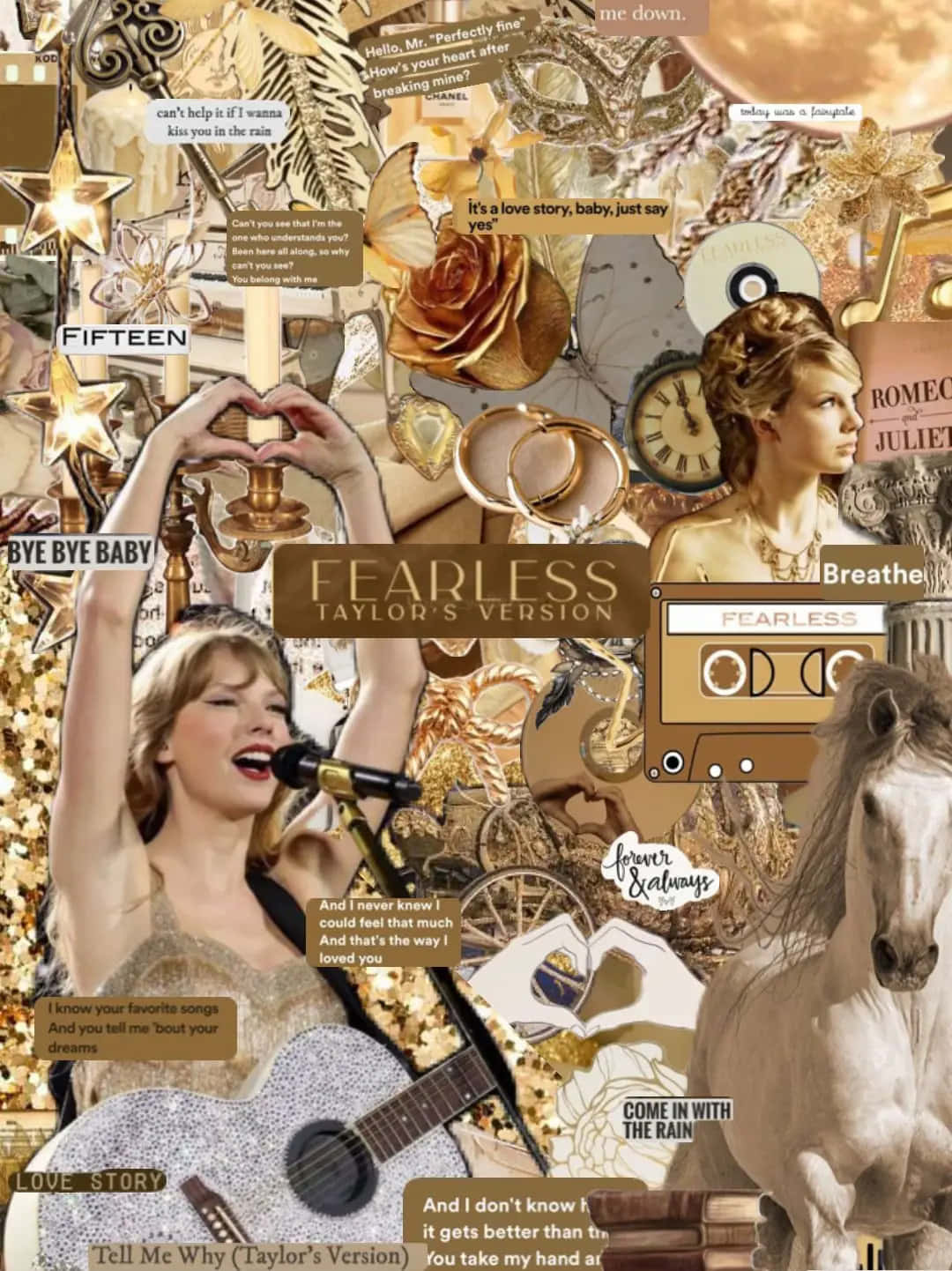 Taylor Swift Fearless Collage Wallpaper