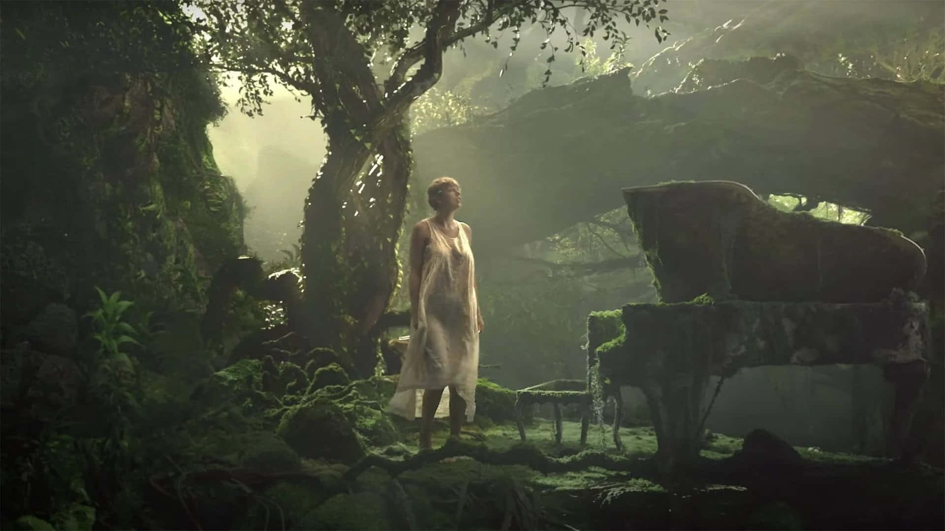 Taylor Swift, American Singer-Songwriter, Pictured in the Music Video for the Track 'Folklore' Wallpaper