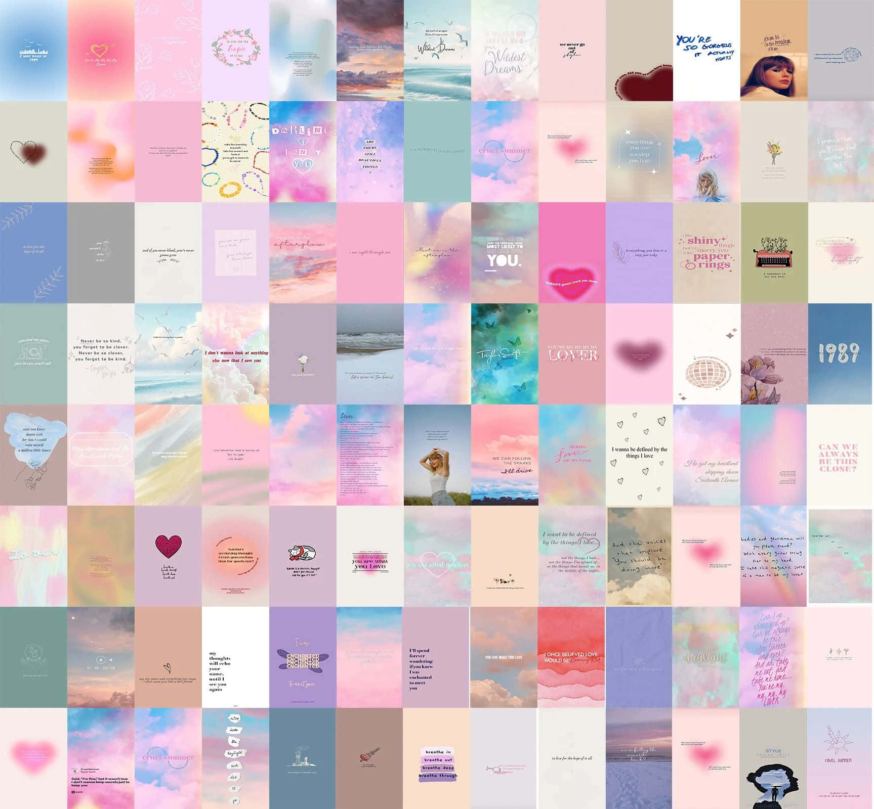 Taylor Swift Inspired Aesthetic Collage Wallpaper