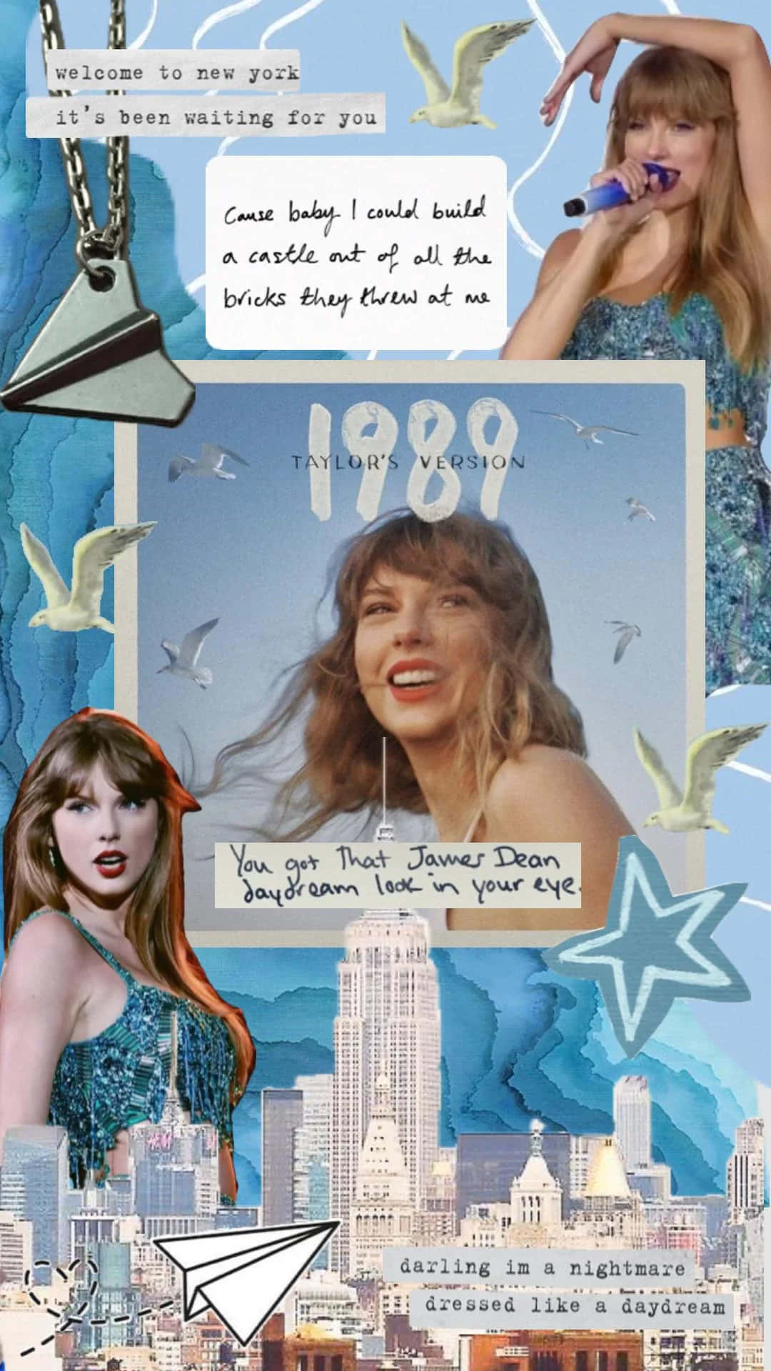 Taylor Swift Inspired Collage Wallpaper