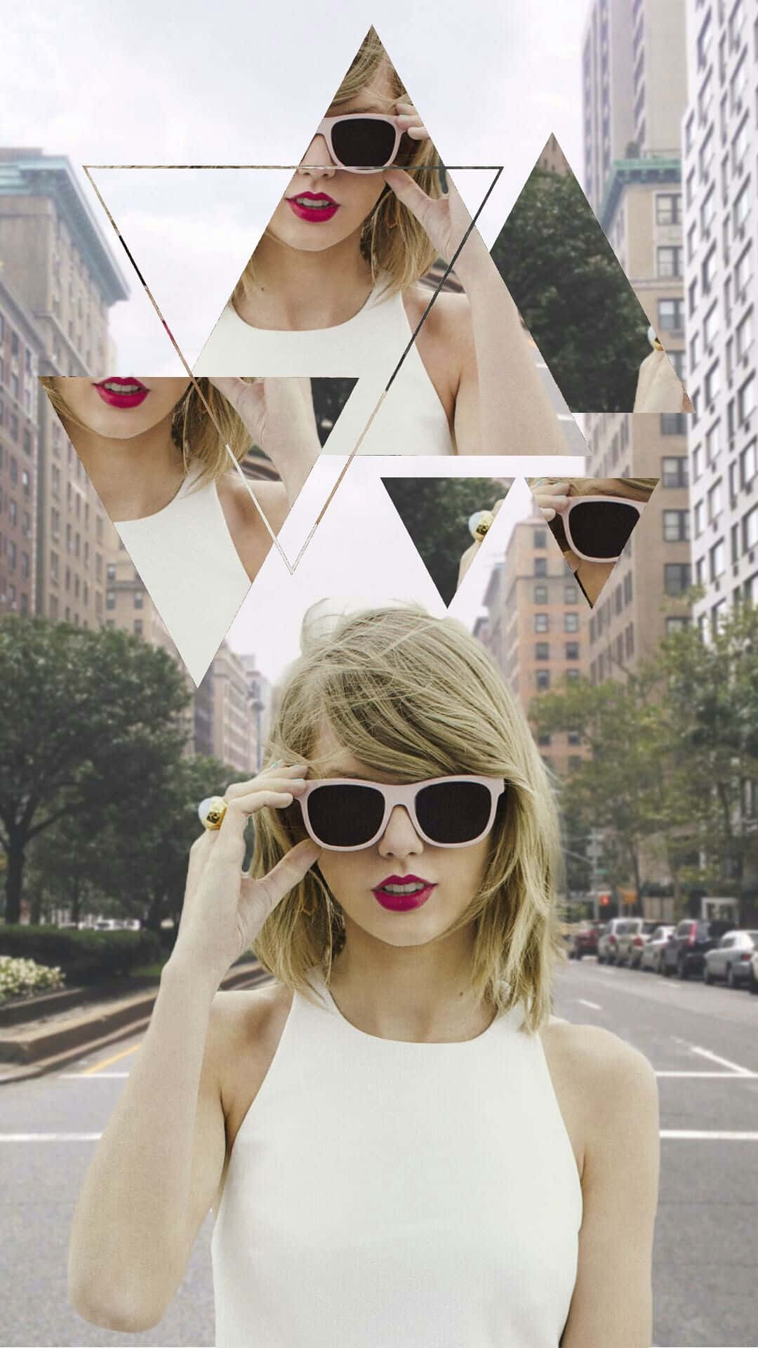 Taylor Swift surfer på nettet på hendes Iphone. Wallpaper