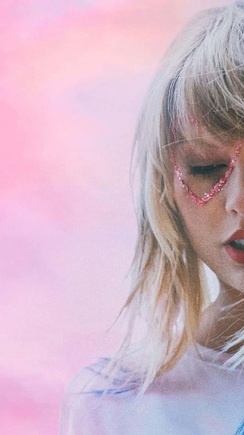 Taylor Swift Lover Aesthetic Pink Glitter Wallpaper