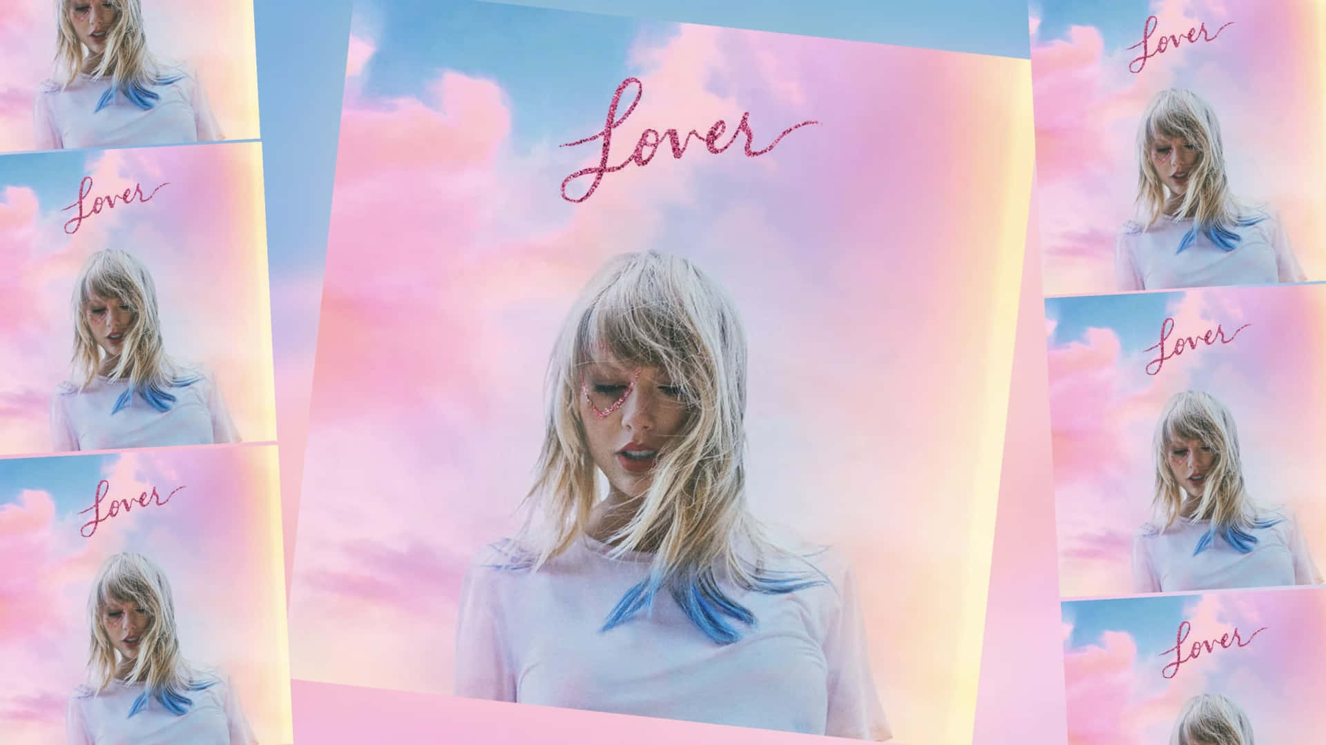 Taylor Swift Lover Album Collage Wallpaper
