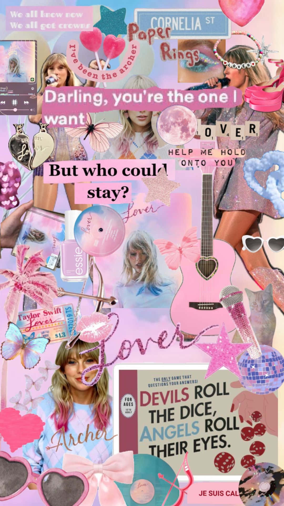 Taylor Swift Lover Collage Wallpaper